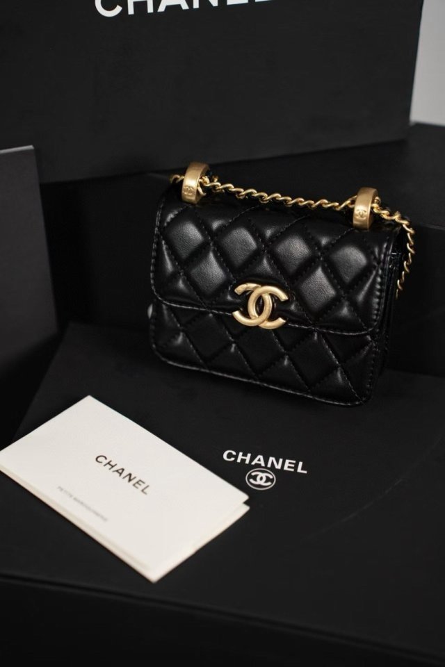 미니 플랩 코인 퍼스 위드 체인 블랙