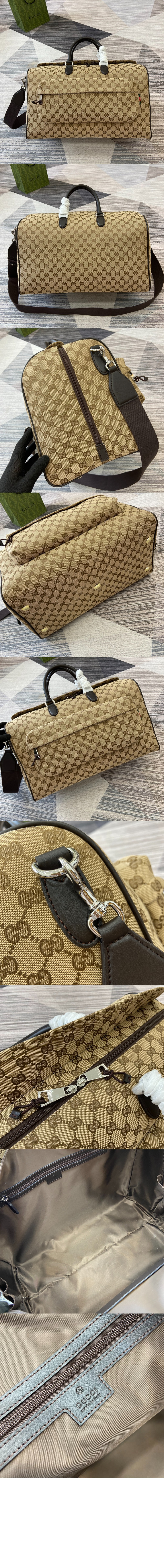 구찌 미디엄 GG 더플백 802095