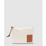 로에베 오블롱 파우치 - 애너그램 자카드 & 카프스킨