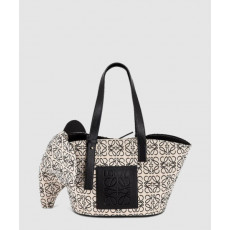 로에베 T 토트백 - 카프스킨 & 애너그램 자카드