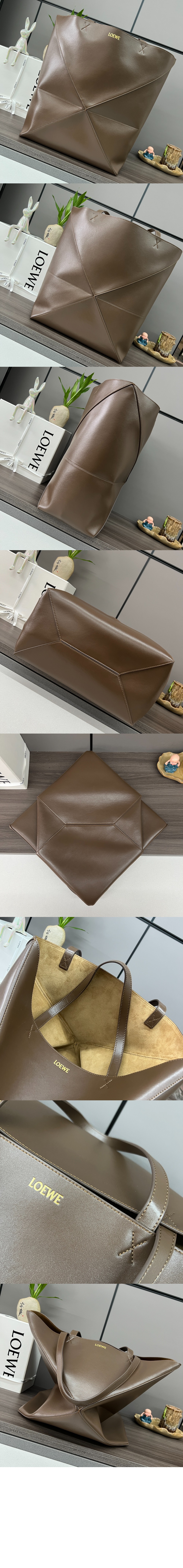 로에베 라지 퍼즐 폴드 토트 - 샤이니 카프스킨