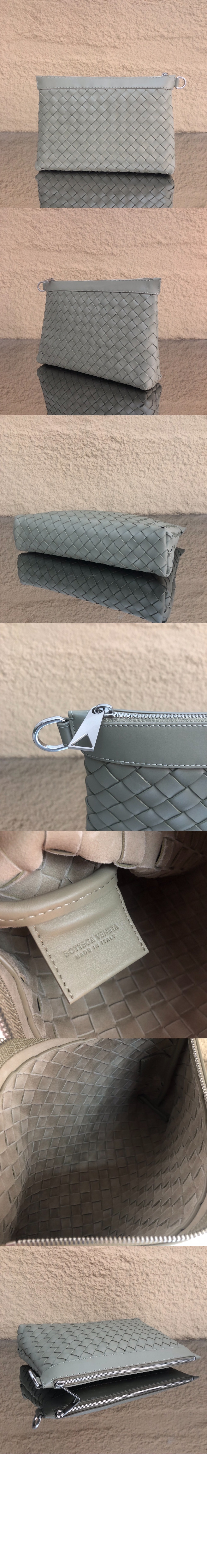 보테가베네타 인트레치아토 위빙 가죽 파우치 651852