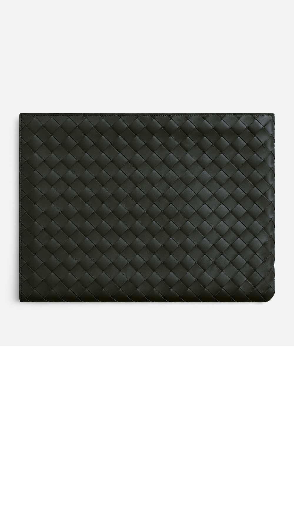 보테가베네타 인트레치아토 하프 지퍼 파우치 607479