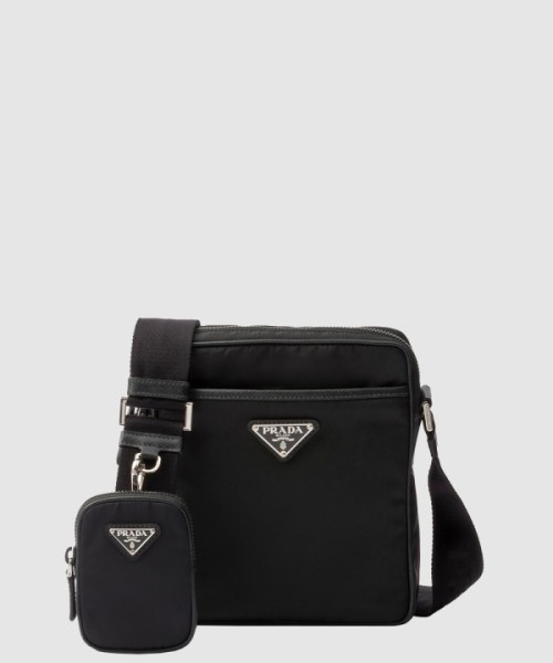 프라다 리나일론 및 사피아노 숄더백 2VH112
