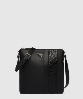 프라다 크로커 레더 크로스백 2VH089