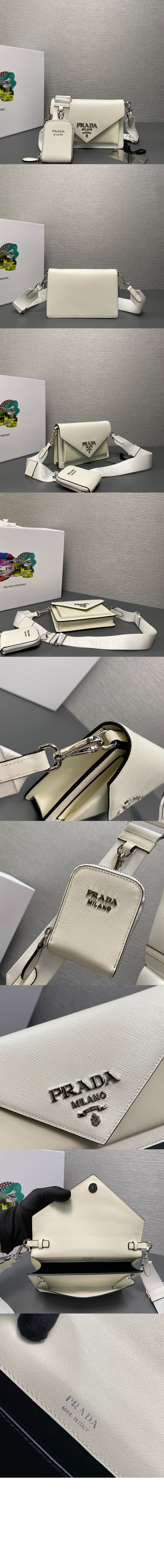 프라다 가죽 미니 엔벌로프백 1BP020