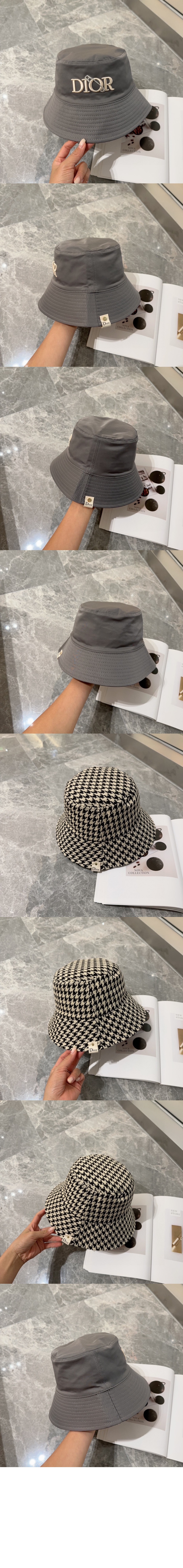 디올 양면 디올 로고 버킷햇 68UL1