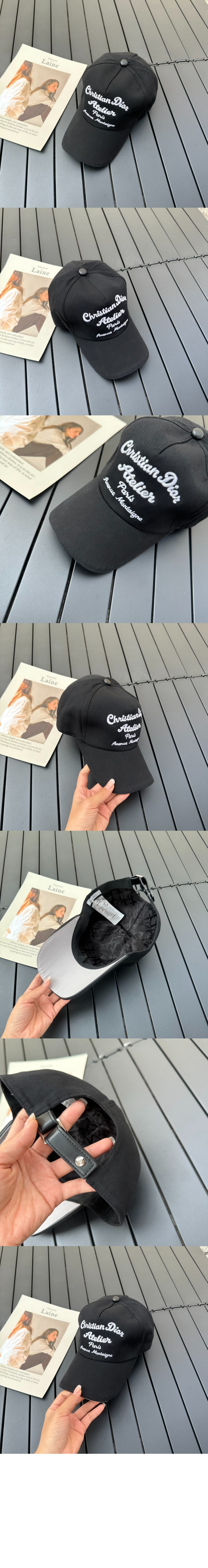 디올 아뜰리에 자수 베이스볼 캡 243C9