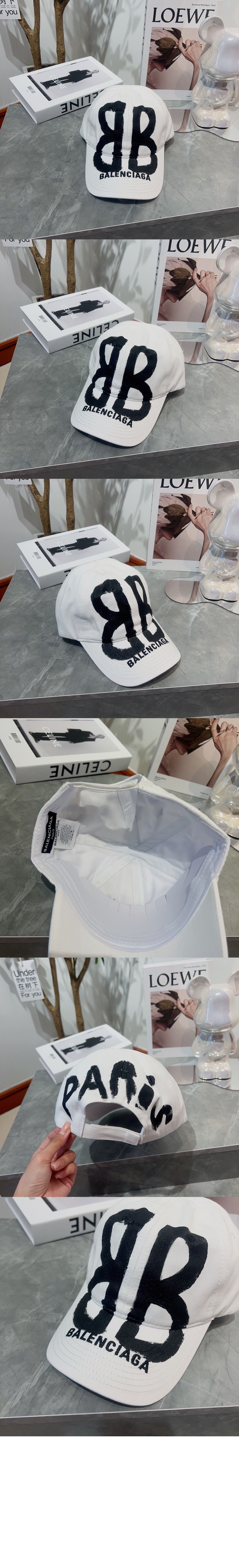 발렌시아가 코튼 드릴 BB Sprayed 캡 673321