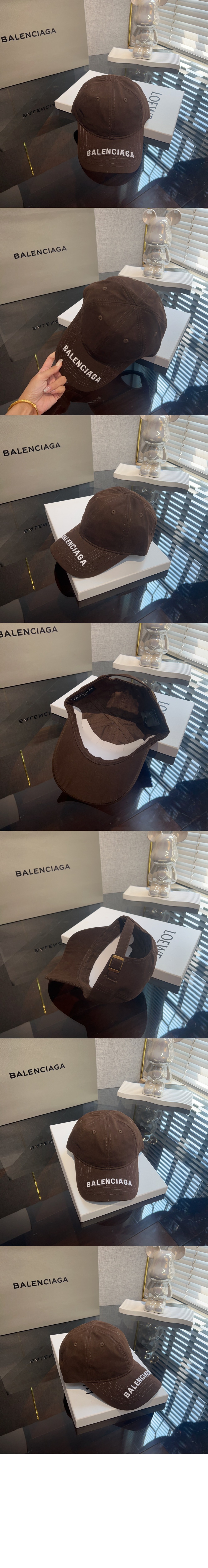 발렌시아가 자수 트윌 베이스볼 캡 840367