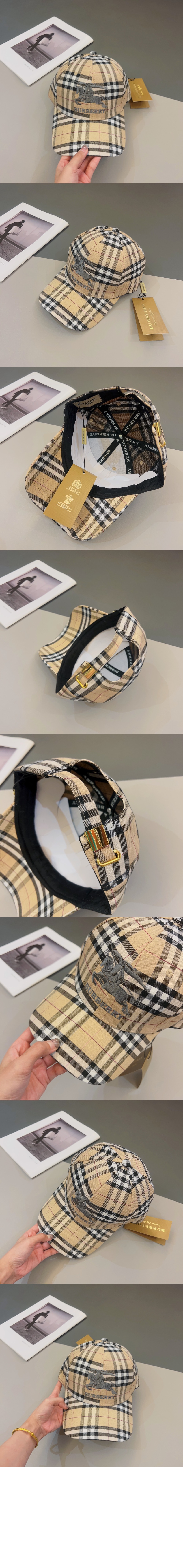 버버리 빈티지 체크 베이스볼 캡 8048171