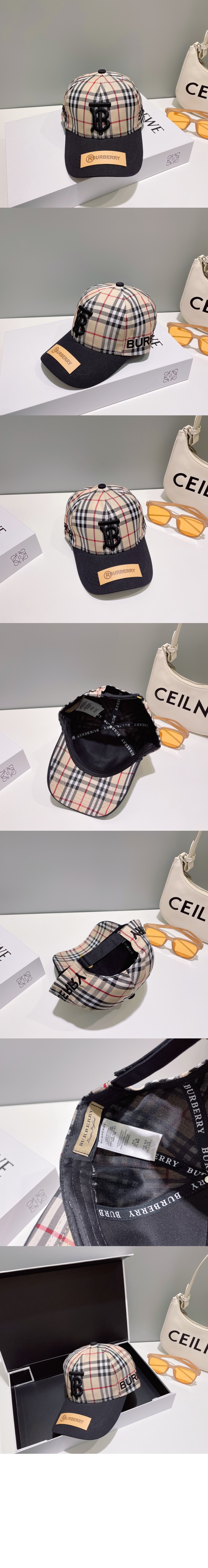 버버리 빈티지 체크 베이스볼 캡 8065387