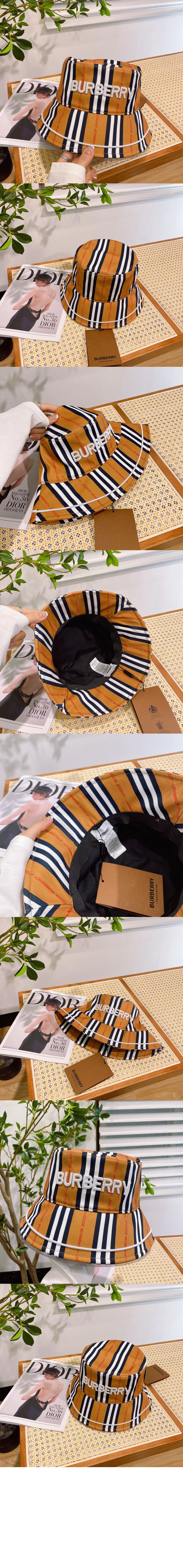 버버리 빈티지 체크 버킷햇 8045231