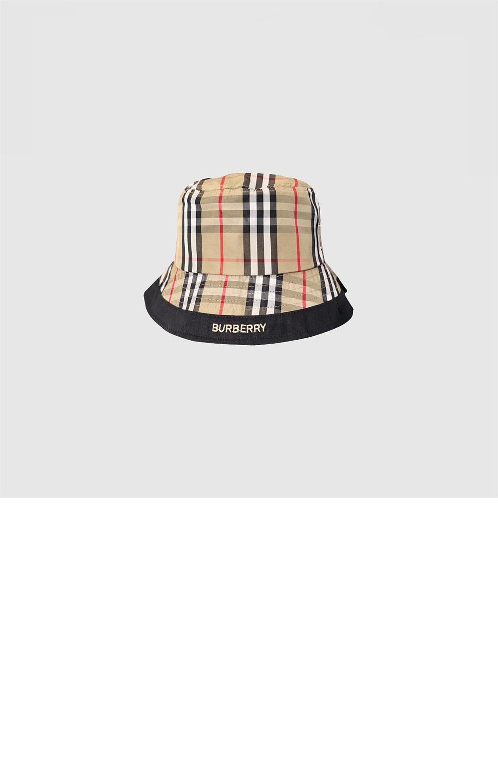 버버리 빈티지 체크 버킷햇 8056337