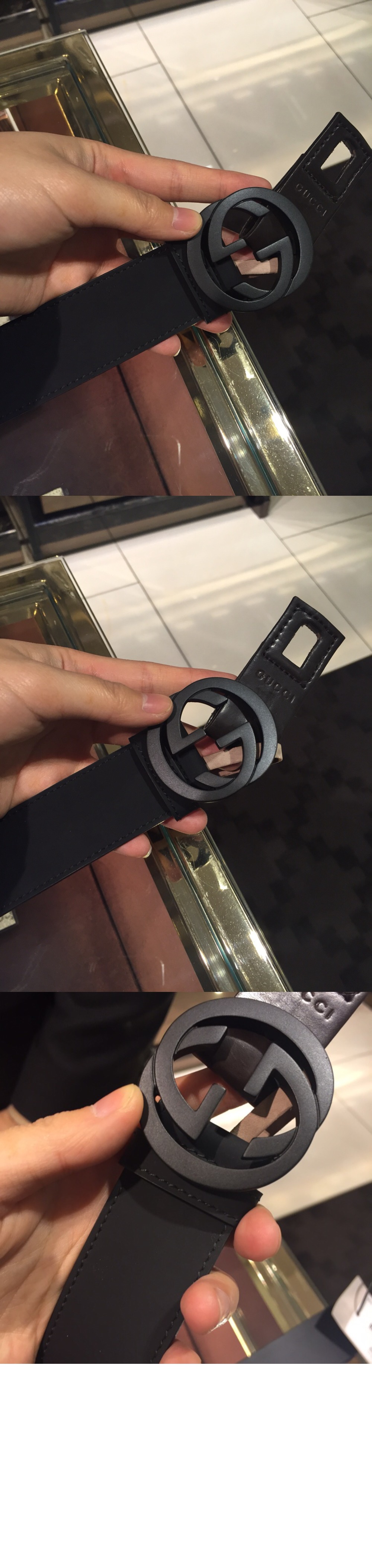 구찌 인터로킹 G 버클 벨트 368186