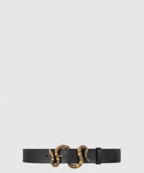 구찌 스네이크 버클 가죽 벨트 458935