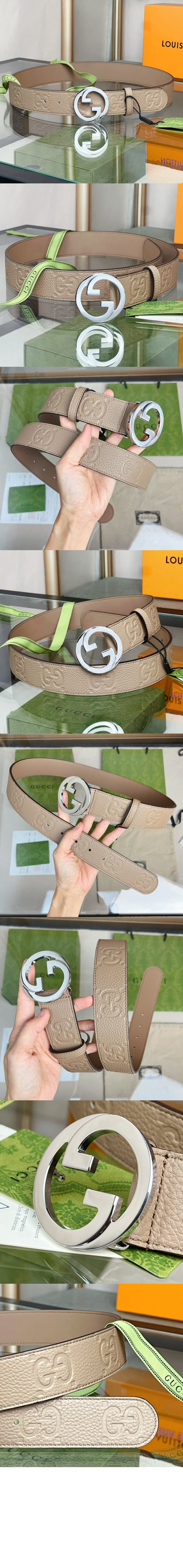 구찌 블론디 라인 와이드핏 벨트 703147