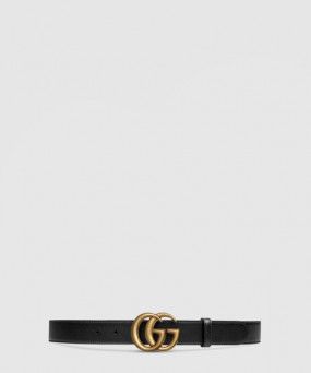 구찌 더블 G 버클 레더 벨트 409417
