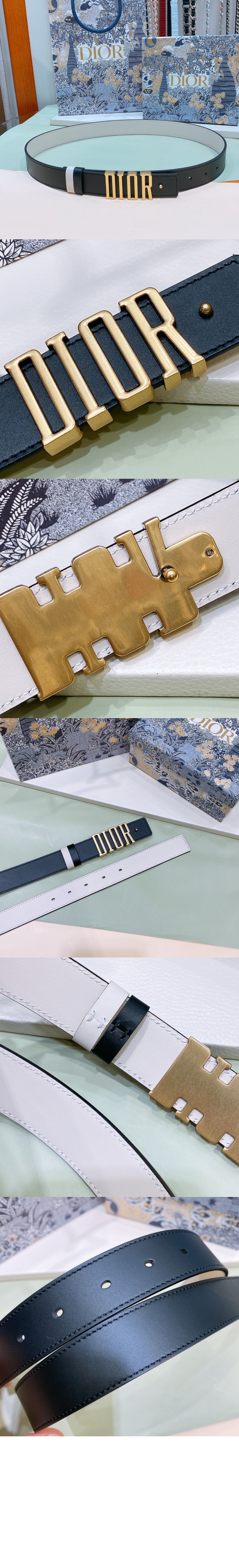 디올 디펜스 리버서블 벨트 B0336
