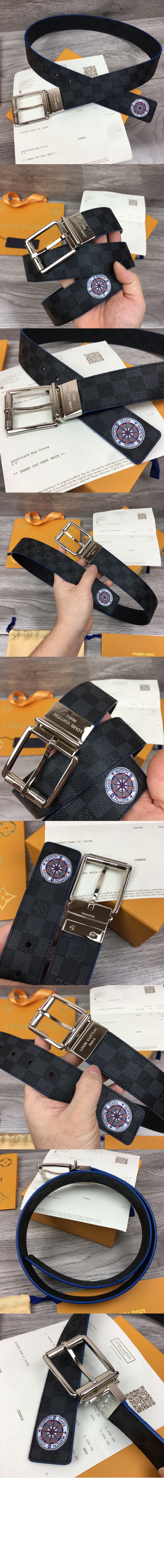 루이비통 발렌시아가 루이비통 클래식 체크 벨트 M0214T