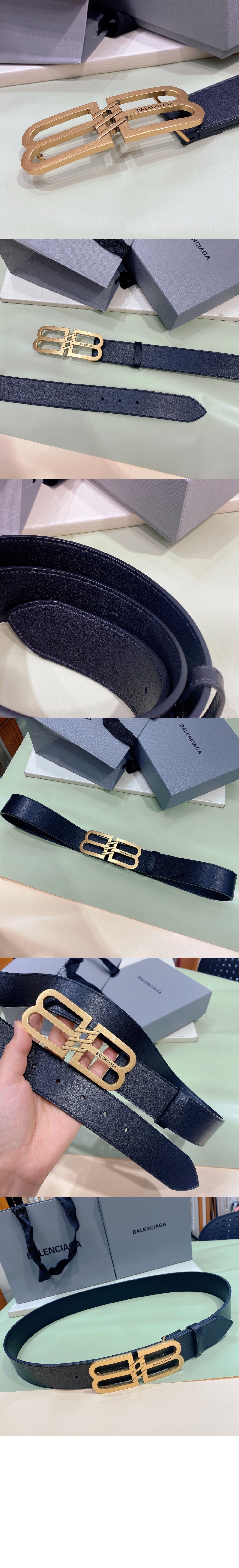 발렌시아가 BB 코팅 벨트 703098