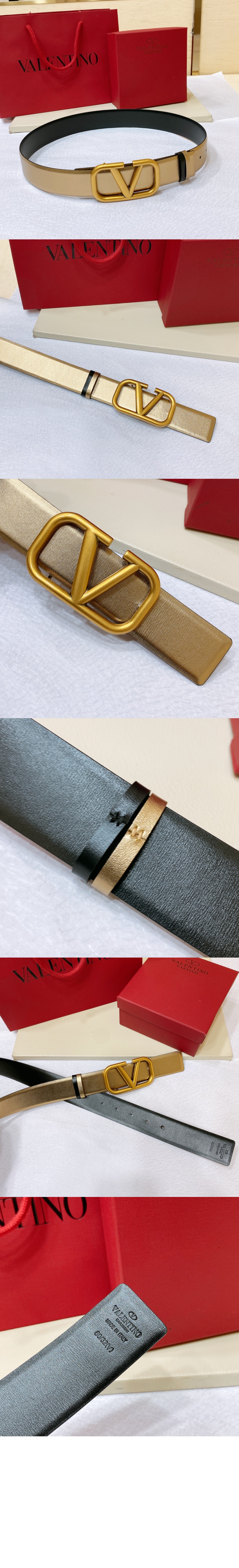 발렌티노 브이로고 리버서블 벨트