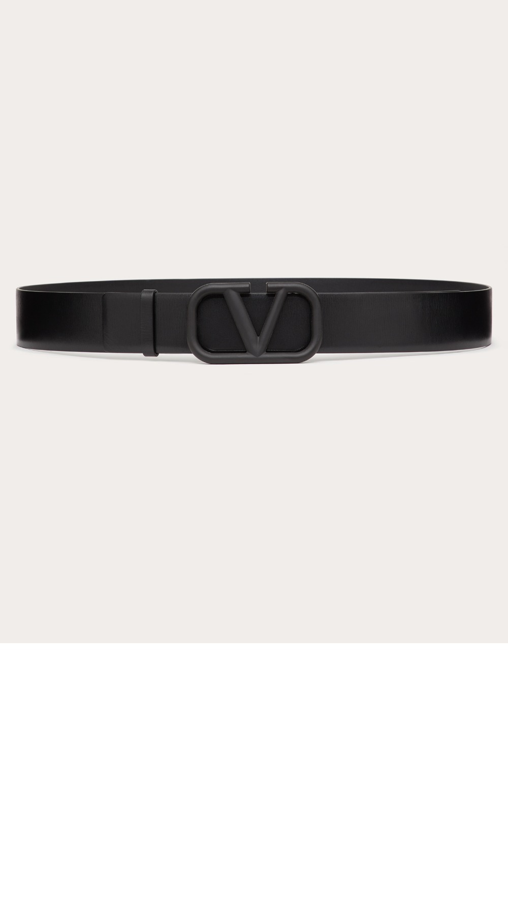 발렌티노 브이로그 로고 송아지 가죽 벨트