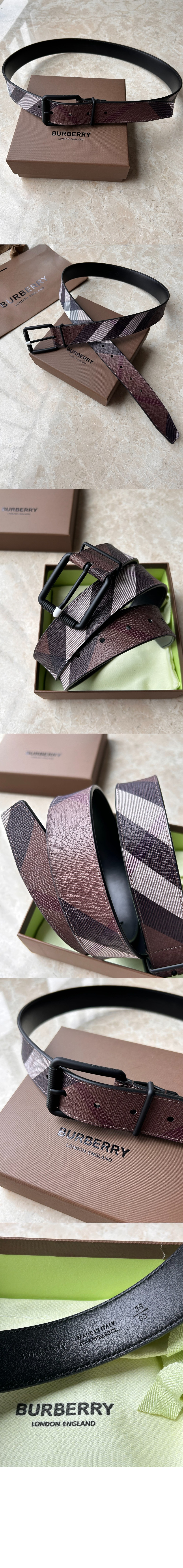 버버리 빈티지 체크 벨트 80548841