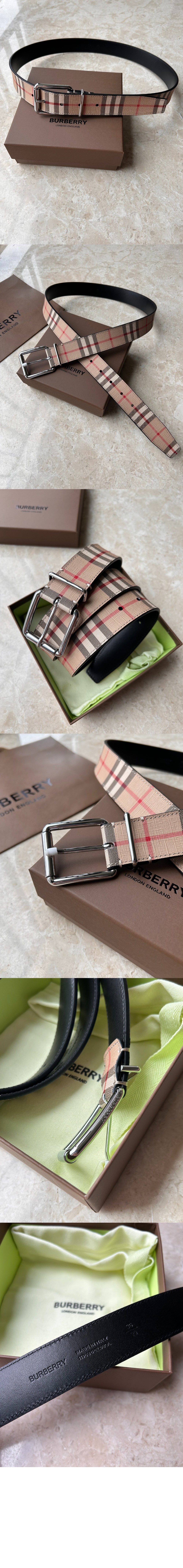 버버리 빈티지 체크 벨트 80241841
