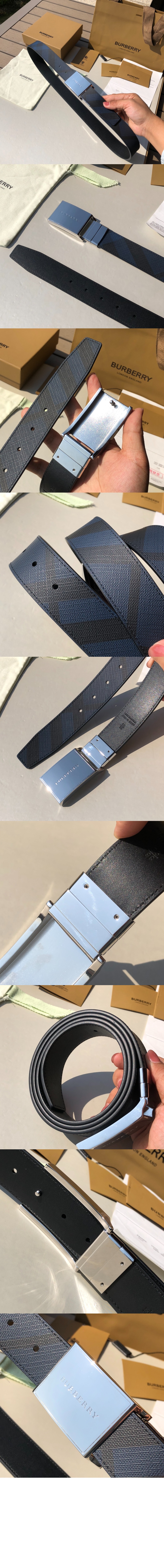 버버리 양면 체크 벨트 80198141