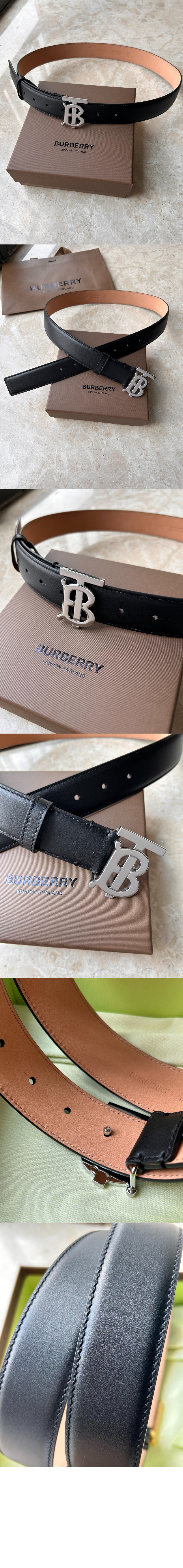 버버리 로고패턴 가죽벨트 80244841