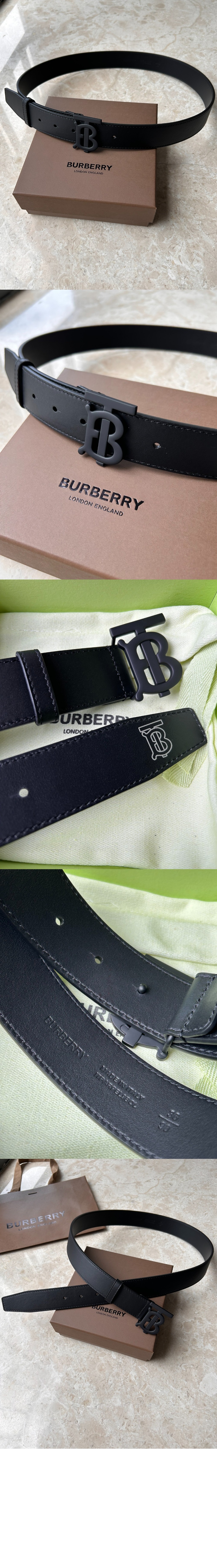 버버리 TB 레더 벨트 80283661