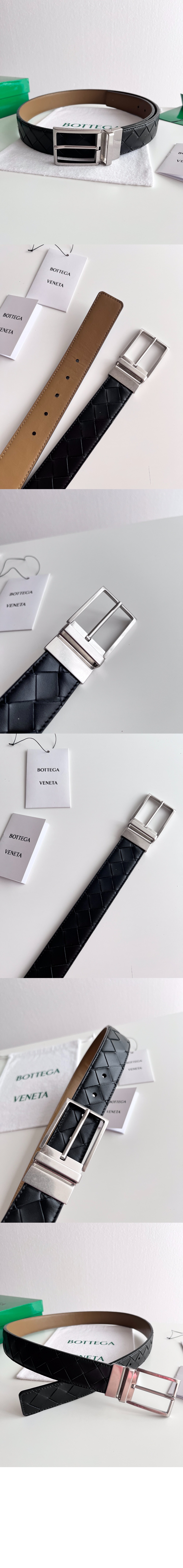 보테가베네타 인트레치아토 리버서블 벨트 652944