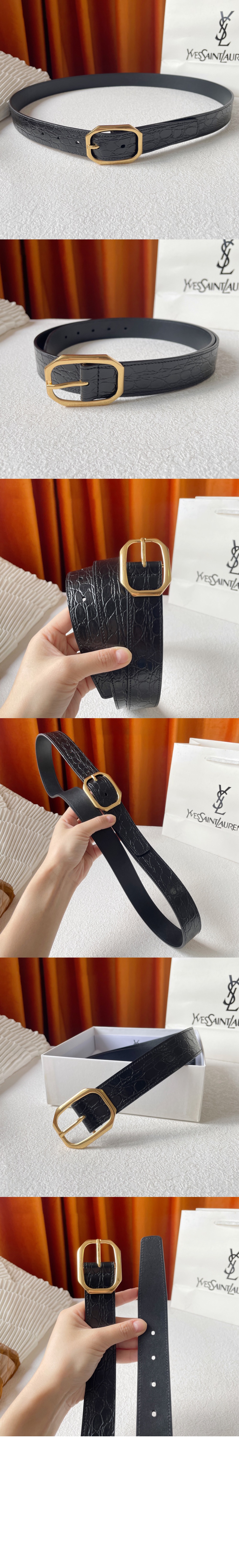 생로랑 악어가죽벨트 669889