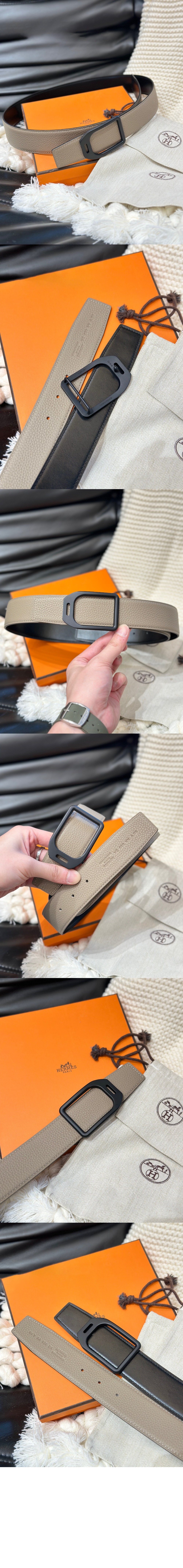 에르메스 벨트 버클 리버서블 가죽 스트랩