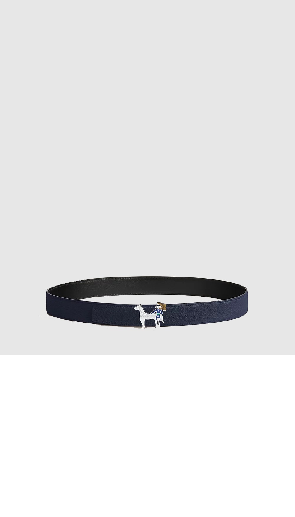 에르메스 Artificier 벨트 버클 리버서블 가죽 스트랩