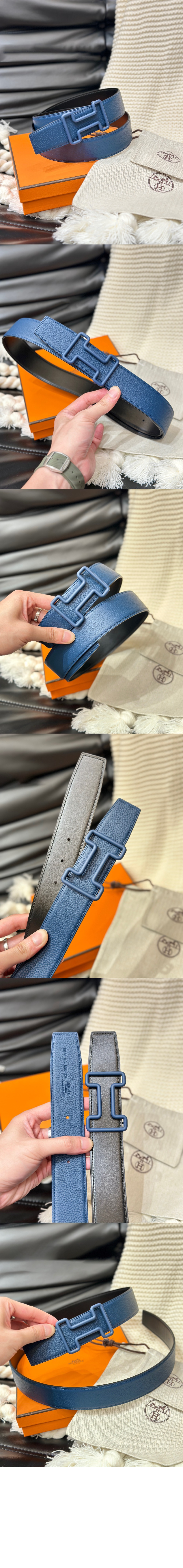 에르메스 양면 가죽 벨트