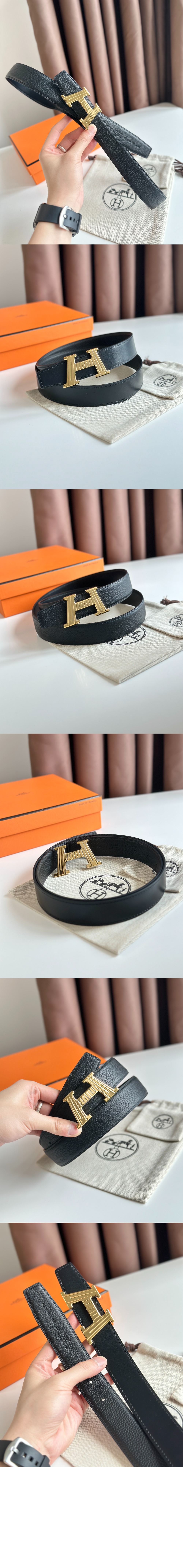 에르메스 양면 가죽 벨트