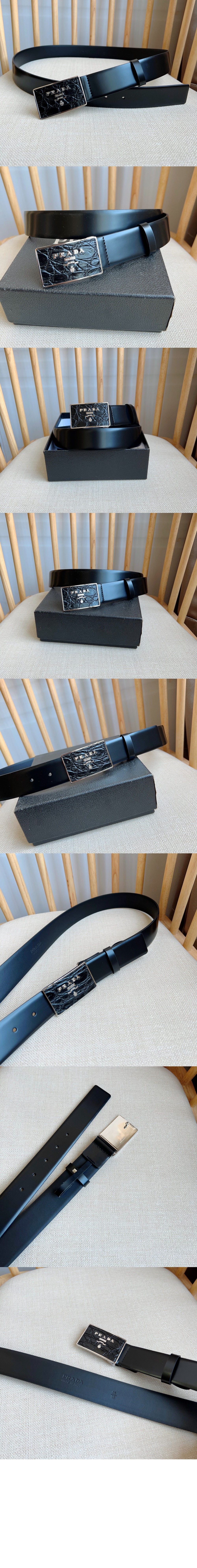 프라다 사피아노 가죽 벨트 2CC534