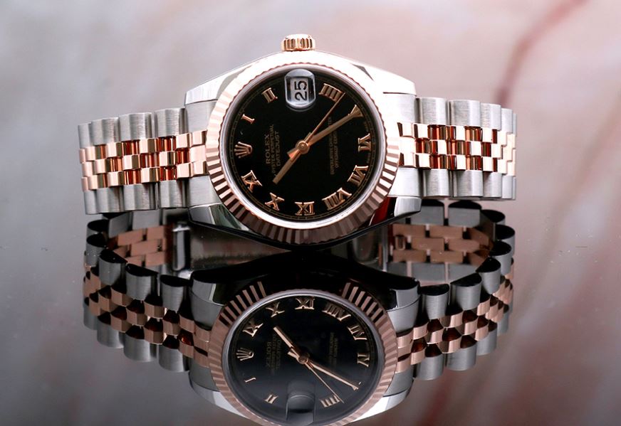 롤렉스 중형 데이저스트 콤비 검정판 로만 178271