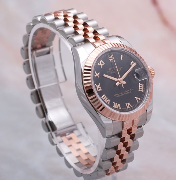 롤렉스 중형 데이저스트 콤비 검정판 로만 178271