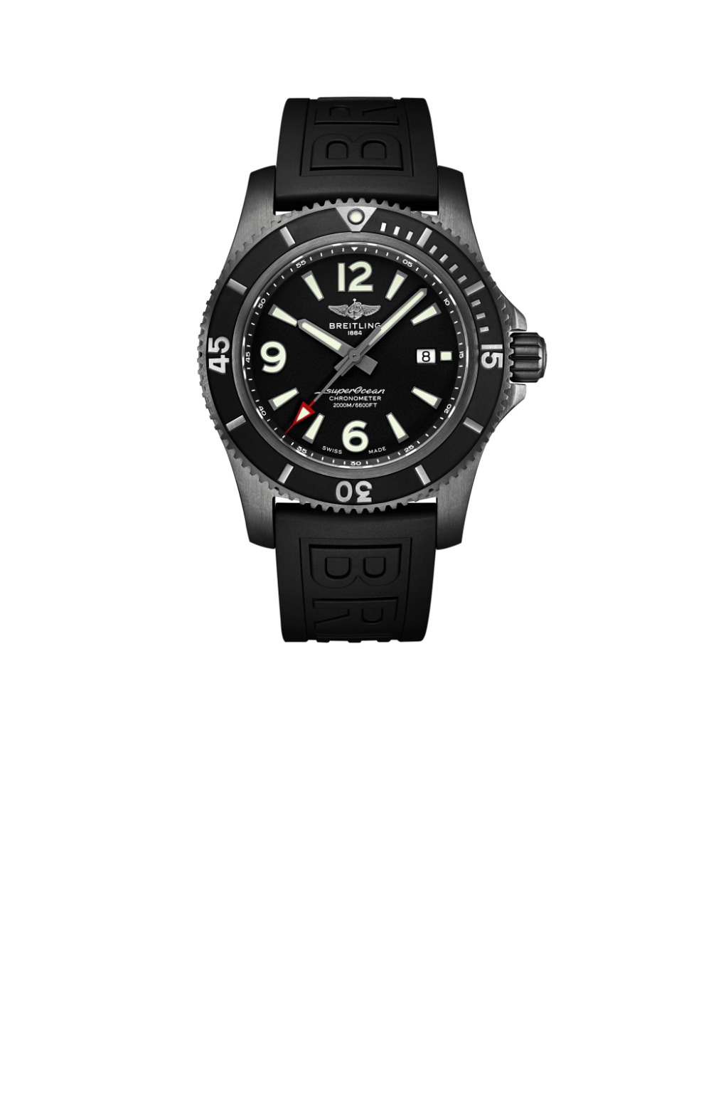 브라이틀링 슈퍼오션 오토매틱 46 블랙 스틸 M17368B7