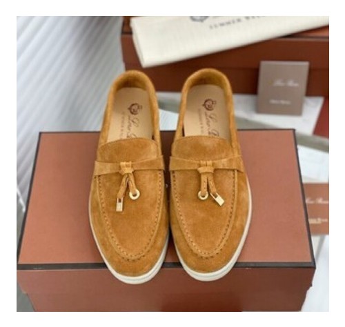 로로피아나 소가죽 스웨이드 로퍼 LORO PIANA