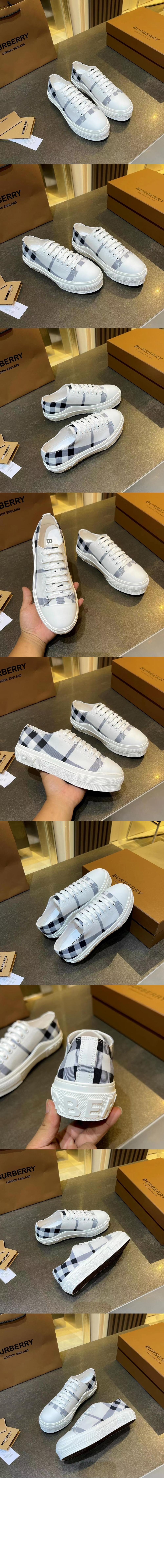 버버리 체크 코튼 스니커즈 80714311