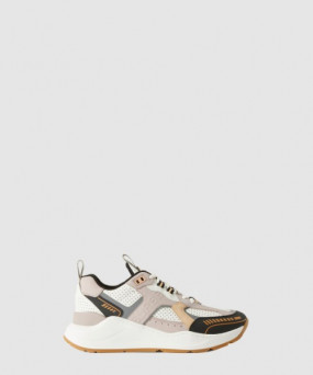 버버리 로고 엠보싱 레더 나일론 스니커즈 80657371