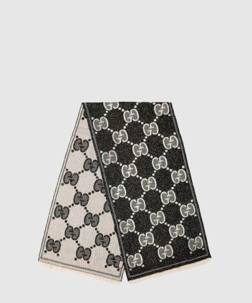 구찌 GG 자카드 패턴 니트 스카프 598993