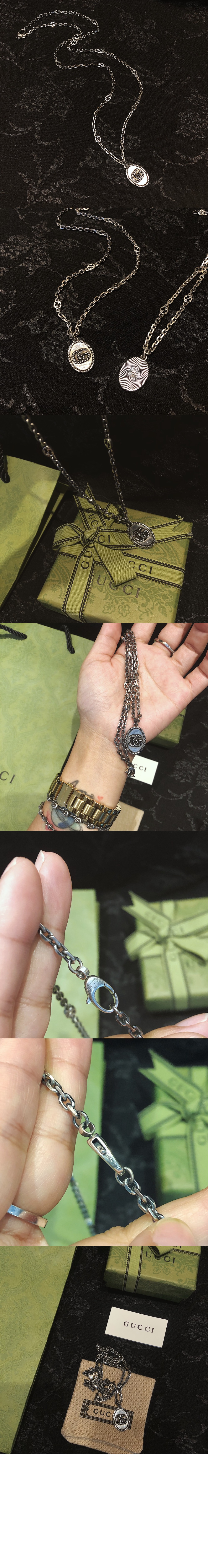 구찌 인터로킹 체인 목걸이 632540