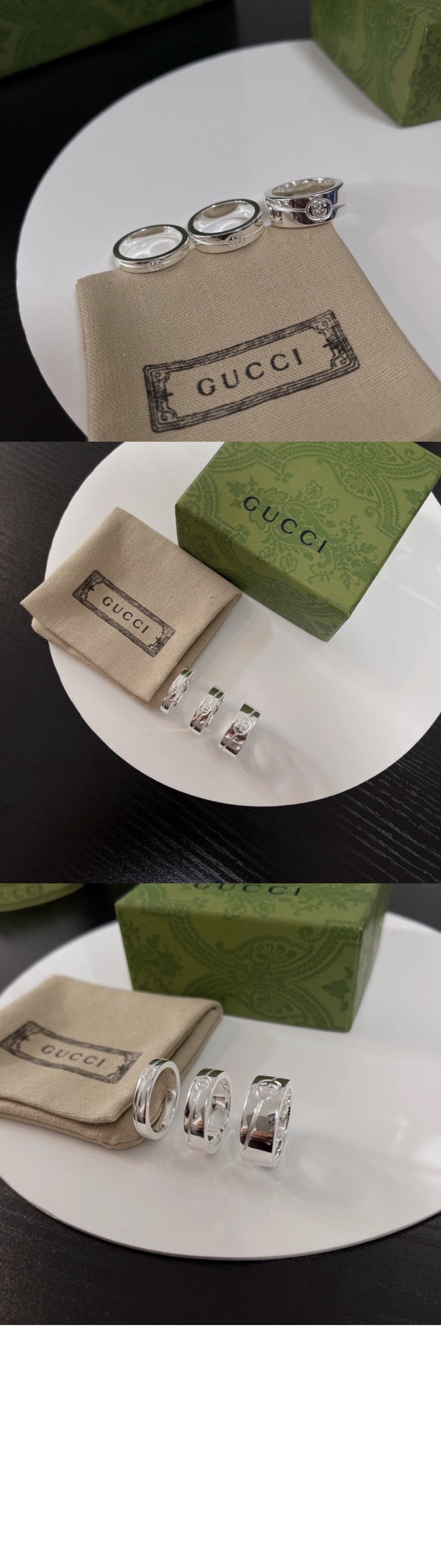 구찌 다이애그널 인터로킹 G 반지 774052