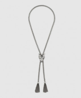 구찌 울프 헤드 실버 목걸이 512014