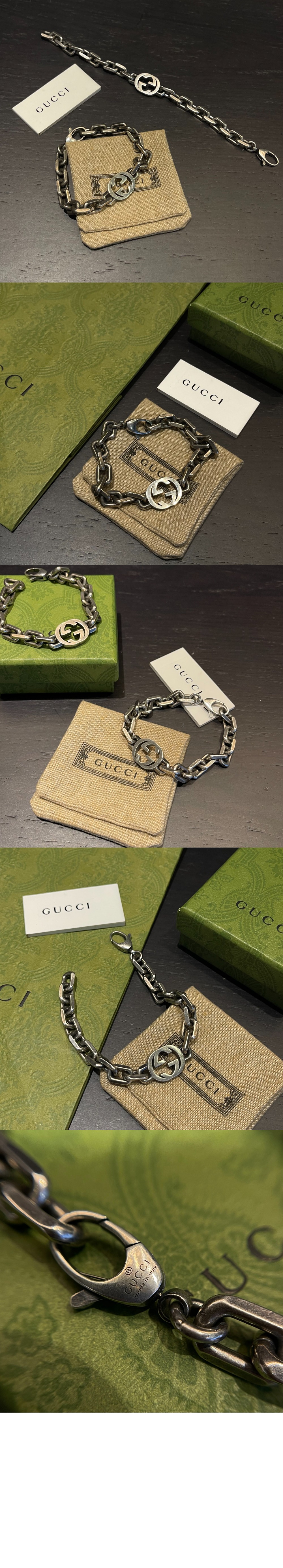 구찌 인터로킹 G 팔찌 627068